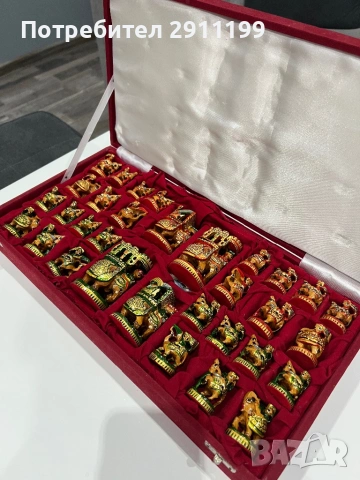 Антикварен индийски шах, снимка 11 - Шах и табла - 53333779