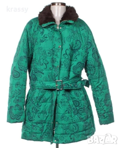 НОВО голямо тънко дамско яке с пухена яка (размер 2ХЛ)