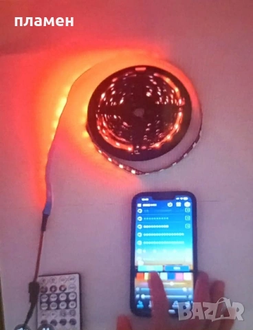 Смарт RGBIC LED Лента 5м – Управление от Смартфон + Музикален Ритъм, снимка 3 - Лед осветление - 53760474