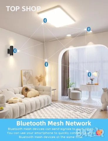 Интелигентни външни стенни осветителни тела Aigostar, от мрежата с GU10 Mesh Smart Bulb, 2 броя, снимка 7 - Лампи за стена - 49866424