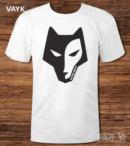 Тениска с декоративен печат - Alpha Wolf, снимка 5 - Тениски - 45035881