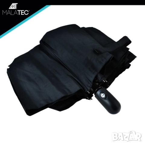 Автоматичен чадър 110 см - голям, сгъваем, ветроустойчив със защитен калъф , снимка 3 - Други - 52672123