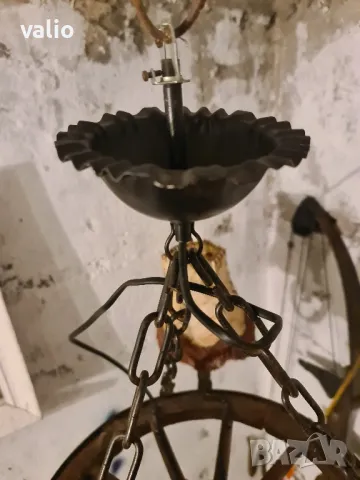 Стар полилей от колело на каруца, снимка 4 - Антикварни и старинни предмети - 49999459