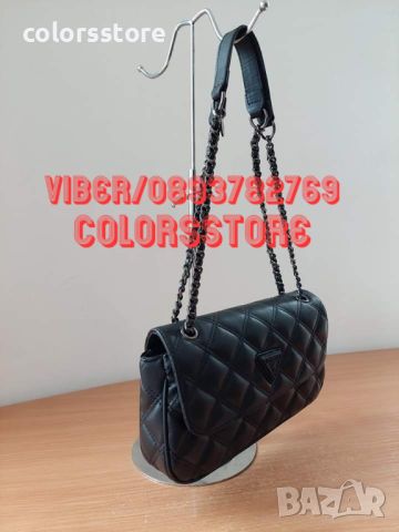 Луксозна Черна чанта Guess-SG93HM, снимка 4 - Чанти - 45351803