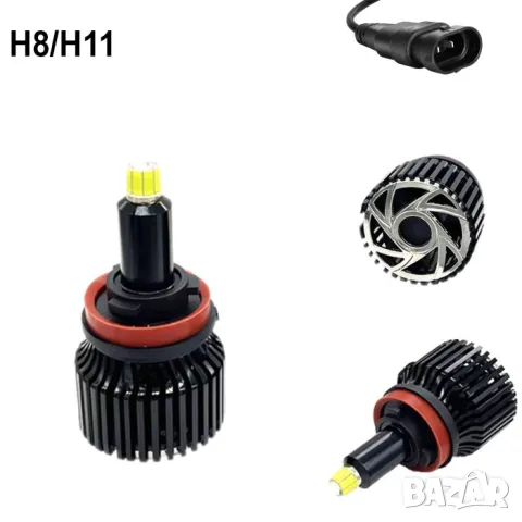 LED крушки 100W H1 H7 H8 H11 HB3 9005 HB4 9006, снимка 10 - Аксесоари и консумативи - 48855899