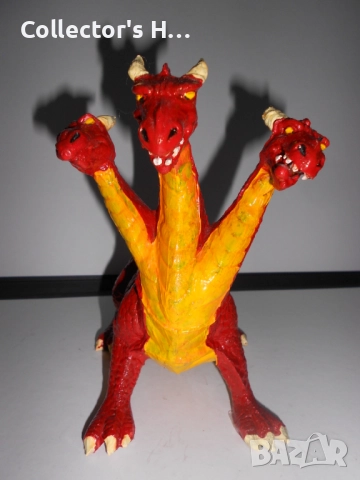 Ретро винтидж екшън фигурка триглав дракон фигура играчка от 1984 г., снимка 3 - Колекции - 52729319