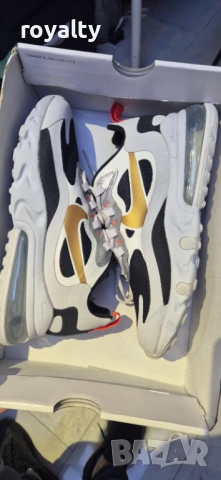 Nike Wmns Air Max 270 React 'Metallic Gold Swoosh' Нови Оригинални Мъжки Маратонки 