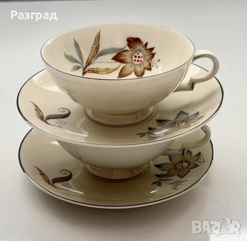 2бр. винтидж чаши за чай или кафе Haas & Czjzek Czechoslovakia, снимка 2 - Чаши - 53210390