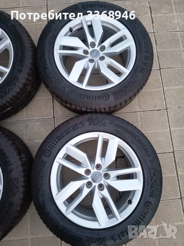 Джанти Audi ОРИГИНАЛНИ 18" 5x112 с гуми 235/60/18, снимка 9 - Гуми и джанти - 53729269