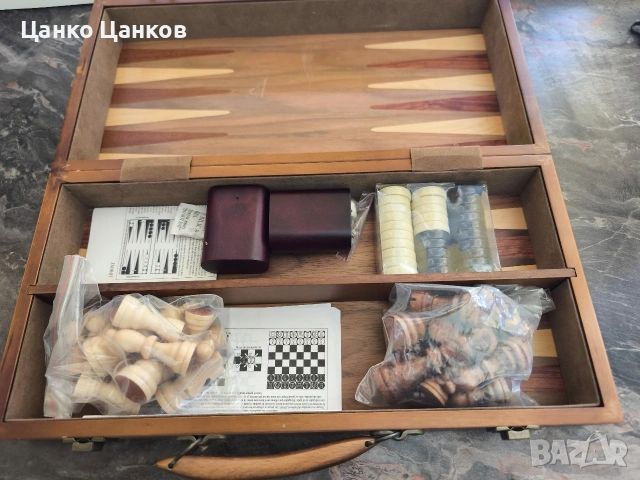 Продавам комплект шах, табла и барбут , снимка 3 - Шах и табла - 53773808