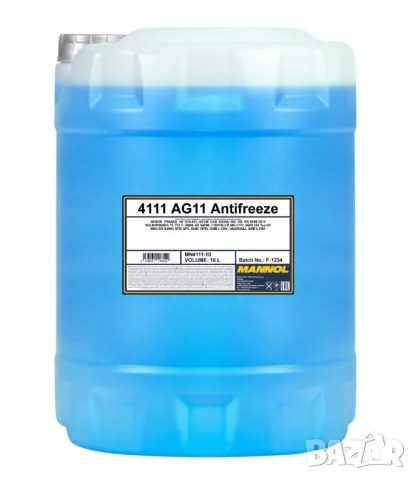 Антифриз концентрат MANNOL Antifreeze AG11 Longterm (-76C) 10л, снимка 1 - Аксесоари и консумативи - 47275306