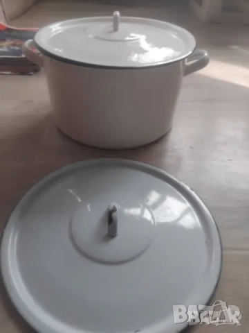 ДВЕ ЕМАЙЛИРАНИ ТЕНДЖЕРИ, снимка 4 - Съдове за готвене - 51836628