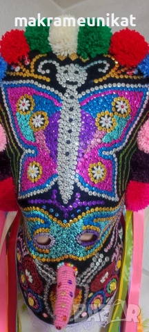 Кукерска маска, гугла, чисто нова, арт, новодел, снимка 6 - Декорация за дома - 43956219