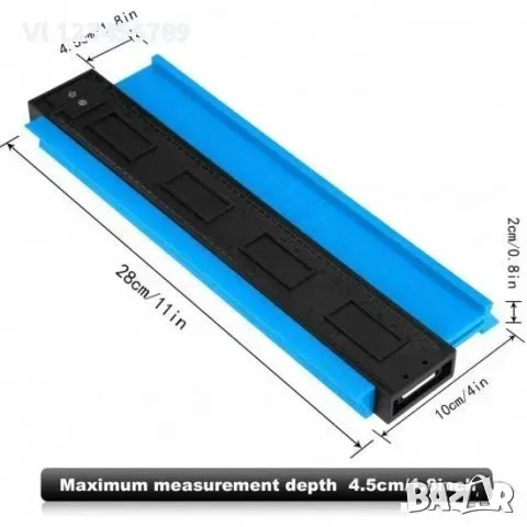 КОМПЛЕКТ Шаблон на майстора - 25см + шаблон за измерване, снимка 3 - Други инструменти - 49249130