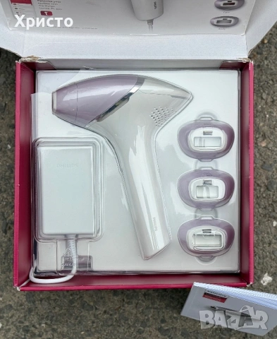 Епилатор IPL Philips Lumea BRI 949/00, 450000 импулса, сензор SmartSkin, 4 приставки, включен тример, снимка 2 - Епилатори - 53657134