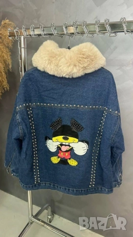 деним яке с Мики Маус , снимка 2 - Якета - 52059378