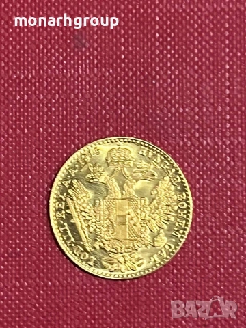 Златна монета Franc Iosif 1 дукат, снимка 2 - Други ценни предмети - 53829366