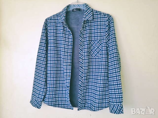 FGZX Flannel Fleece Treking Shirt / XS-S* / топла мъжка поларена карирана риза / състояние: ново, снимка 2 - Зимни спортове - 44956599