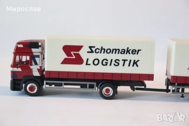HERPA H0 1/87 MAN КАМИОН МОДЕЛ КОЛИЧКА TIR ВЛЕКАЧ, снимка 2 - Колекции - 50362020