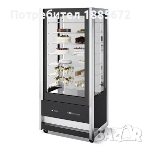 Сладкарска хладилна витрина ISA Cristal Tower, снимка 7 - Хладилни витрини и фризери - 53466176