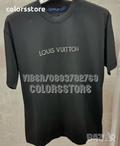 Мъжка Черна тениска  Louis Vuitton-BR-Z114, снимка 1 - Тениски - 47356905