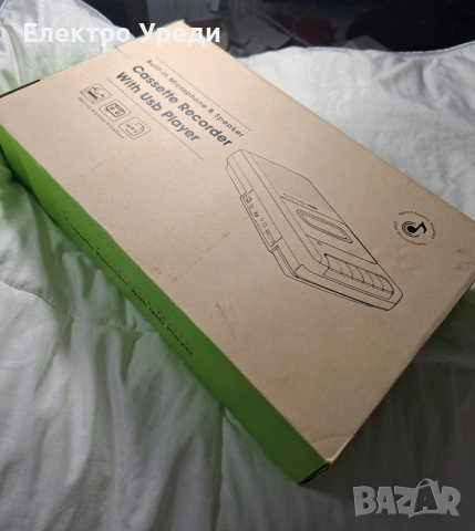 Диктофон касетофон Rybozen Portable Cassette Player – Конвертор на касети в MP3 с USB, снимка 10 - Аудио касети - 53574005