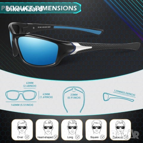 2 БРОЯ Слънчеви очила Sunier за мъже, поляризирани UV400 защита НОВИ, снимка 3 - Слънчеви и диоптрични очила - 52819385