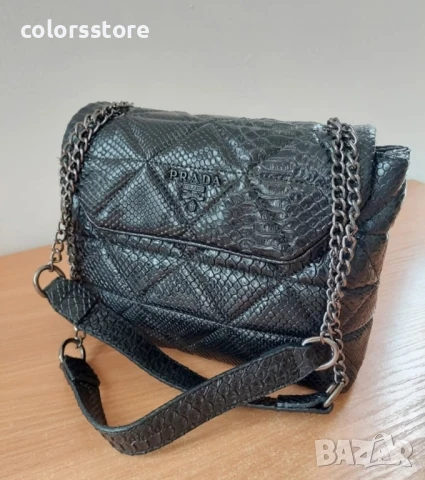 Луксозна Черна чанта P***@/SG328s, снимка 3 - Чанти - 51101066