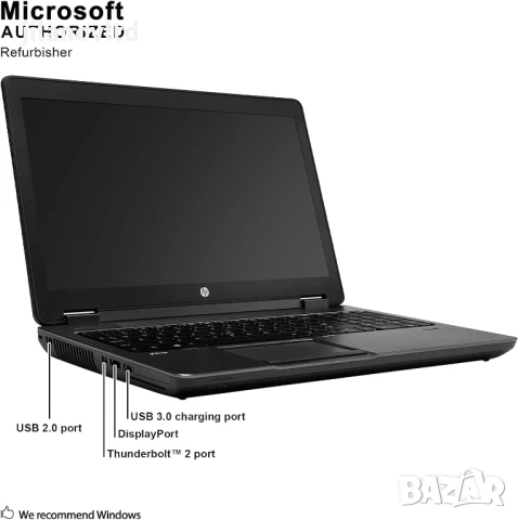 Лаптоп HP ZBook 15 G2 i7-4800MQ 16GB 256GB K2100M ГАРАНЦИЯ, снимка 6 - Лаптопи за работа - 51142887