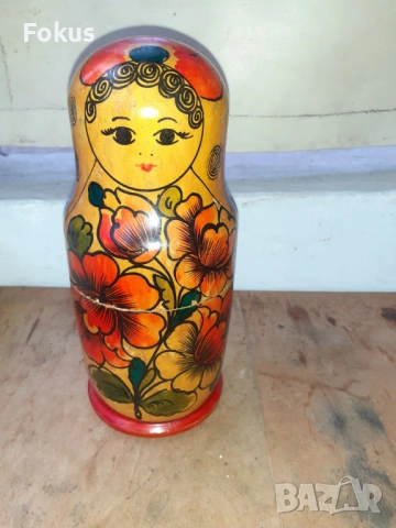 Матрьошка стара руска дарвена кукла 5 в 1, снимка 2 - Антикварни и старинни предмети - 54030776