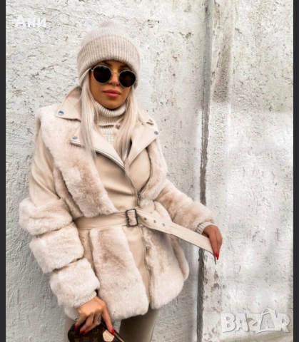 Дамско яке с естествен пух разпродажба