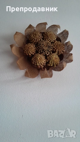 Слънце от шишарки!, снимка 3 - Декорация за дома - 54001180