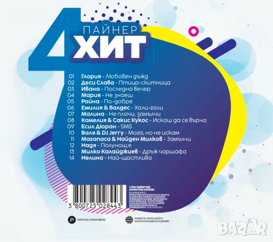 Пайнер хит 4, снимка 2 - CD дискове - 48601004