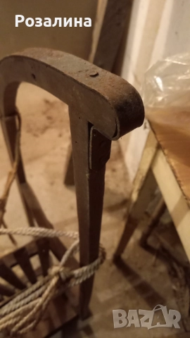 Стара/ретро/дървена шейна с облегалка, снимка 2 - Зимни спортове - 48665979