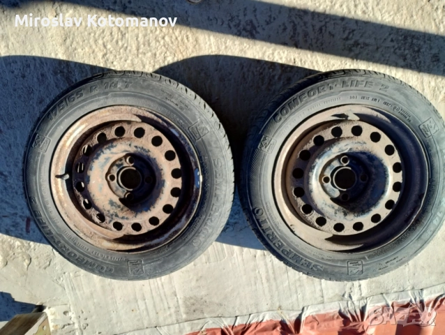 Гуми Семперит 175/65/14, с железни джанти, 40лв за двете