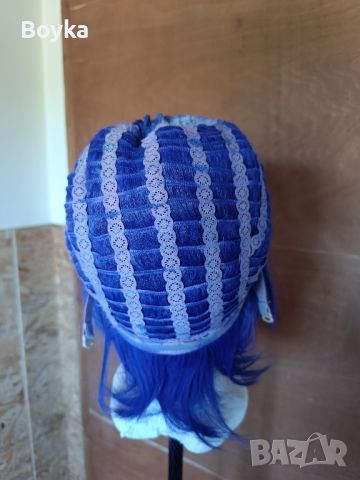 Синя косплей перука, снимка 4 - Други - 45220990