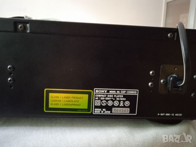 CD Player SONY CDP-X559ES , снимка 4 - Аудиосистеми - 45972615