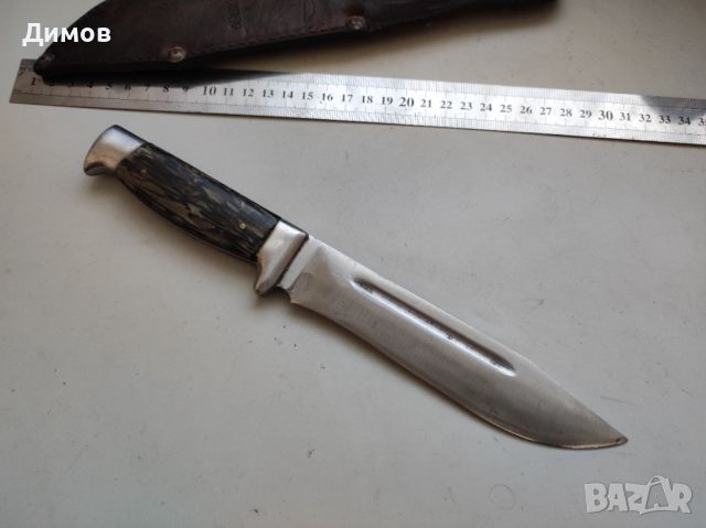 Ловен нож от соца Велико Търново, снимка 3 - Ножове - 46294254
