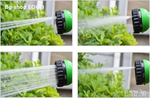 Разтегателен градински маркуч с накрайник за поливане на градина, снимка 8 - Напояване - 53992677