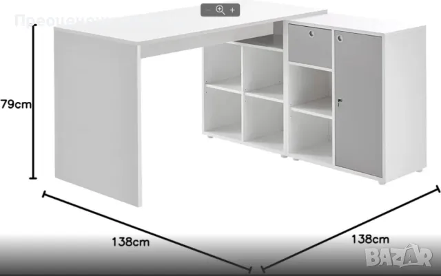 Ъглово бюро на Trendteam внос от Германия 345лв Промо!, снимка 2 - Бюра - 49197450
