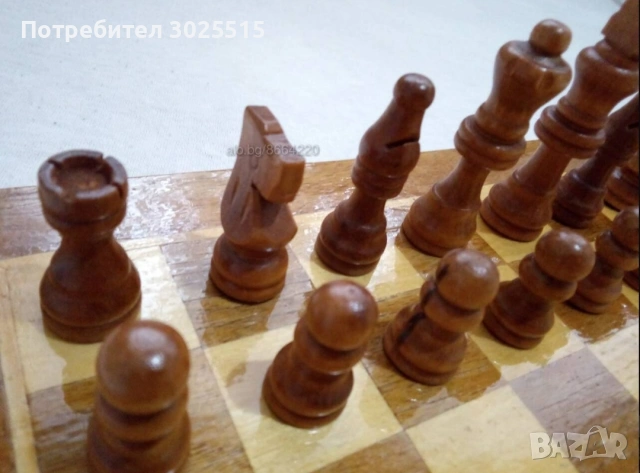 Шах в дървена кутия , снимка 4 - Шах и табла - 47960525