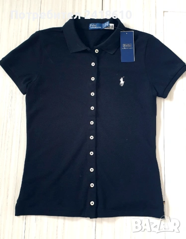 POLO Ralph Lauren Pique Cotton Stretch Womens Size  / S НОВО! ОРИГИНАЛ! Дамска Тениска!, снимка 2 - Тениски - 53424198