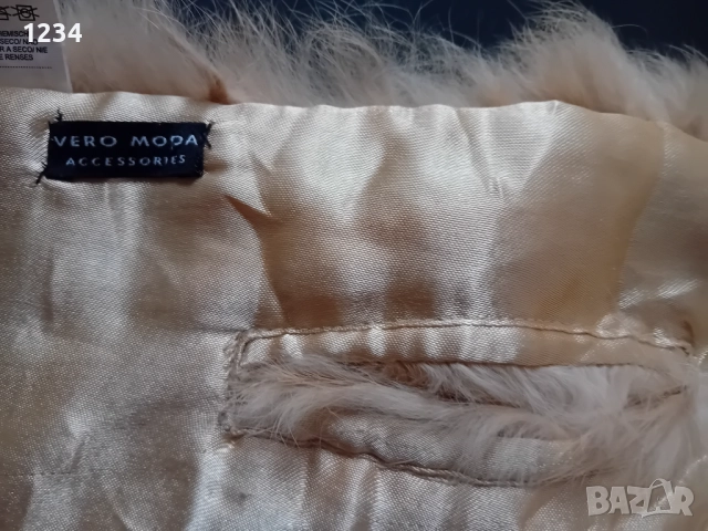 Шикозен марков  шал  от естествена кожа, снимка 5 - Шалове - 52676567