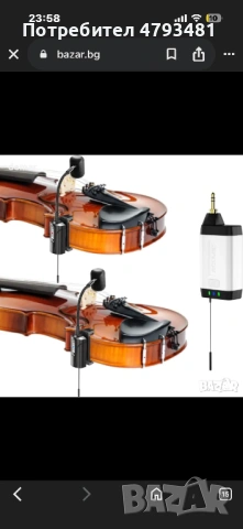 Двоен UHF безжичен микрофон за цигулка Q2/VT-5, снимка 5 - Плейъри, домашно кино, прожектори - 54161516