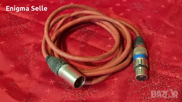 XLR към XLR кабел, 2 м, червен, снимка 2 - Микрофони - 50198027