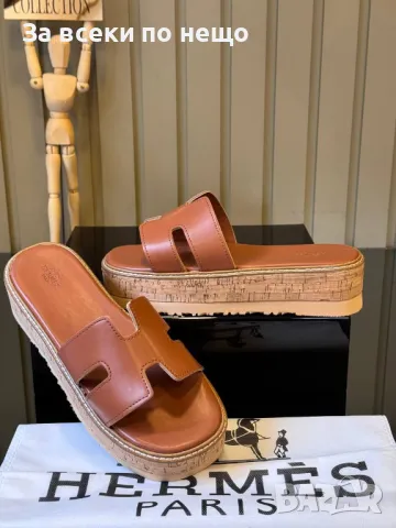 Hermes Дамски Чехли На Платформа Хермес Код E275, снимка 10 - Чехли - 50415370