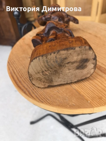 Дървена фигура " Момичето с гъска" , снимка 11 - Декорация за дома - 53599462