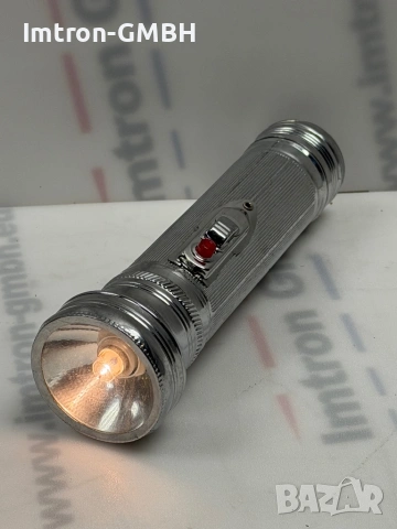 Ретро метален прожектор, фенер с батерия, снимка 2 - Антикварни и старинни предмети - 54036555