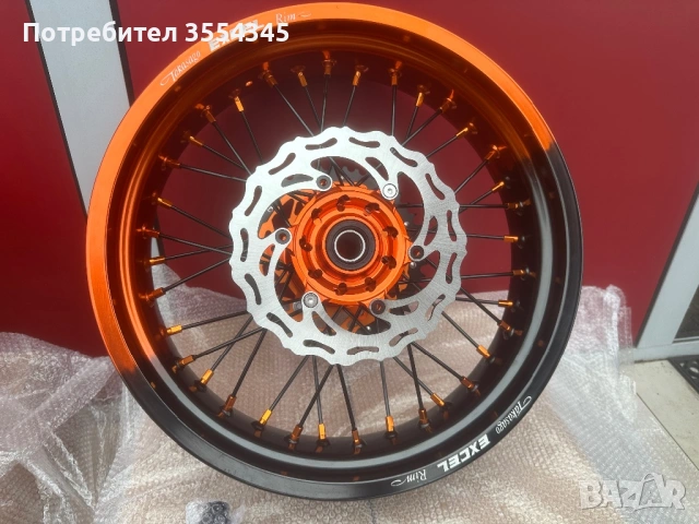 Пълен комплект Супермото Капли Excel 17”х3.5 и 17”х4.5. , снимка 4 - Гуми и джанти - 53351867