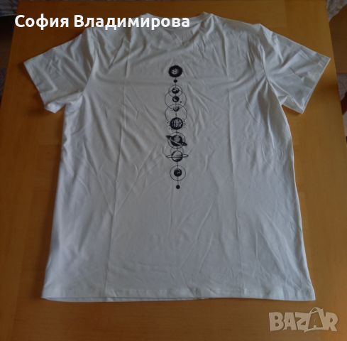 Мъжка Тениска с Креативен Дизайн на Планети - Размер: XL, снимка 1 - Тениски - 46310473